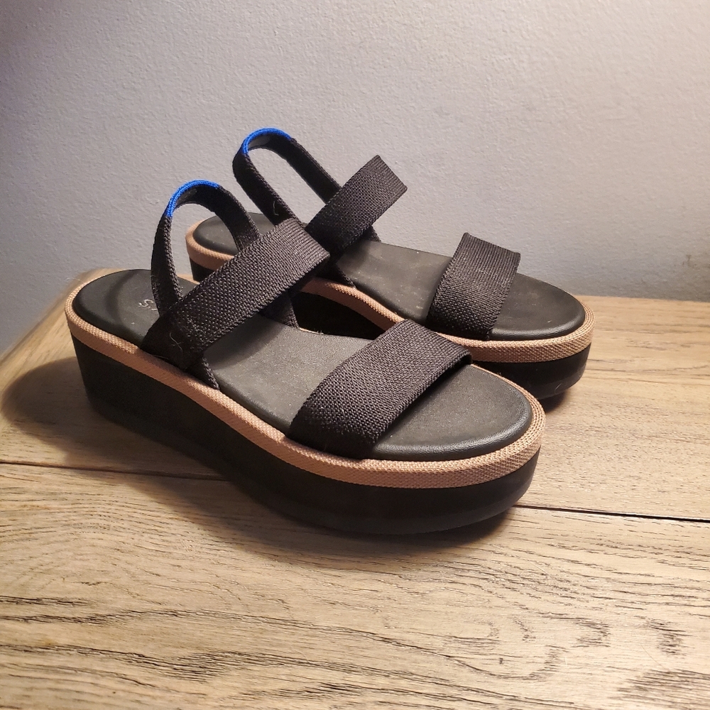 Rothys Lightweight Wedge Black Size 5